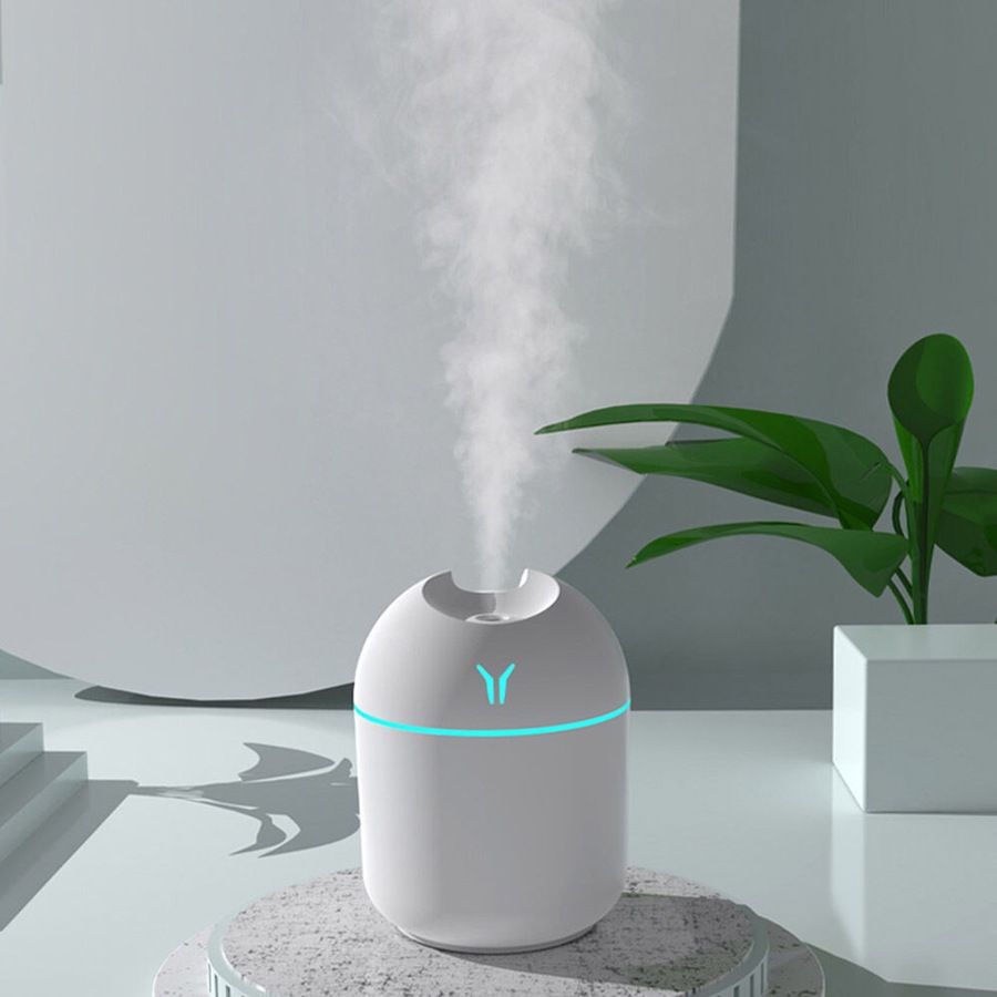 250ml USB Mini Colourful Light Air Humidifier-White