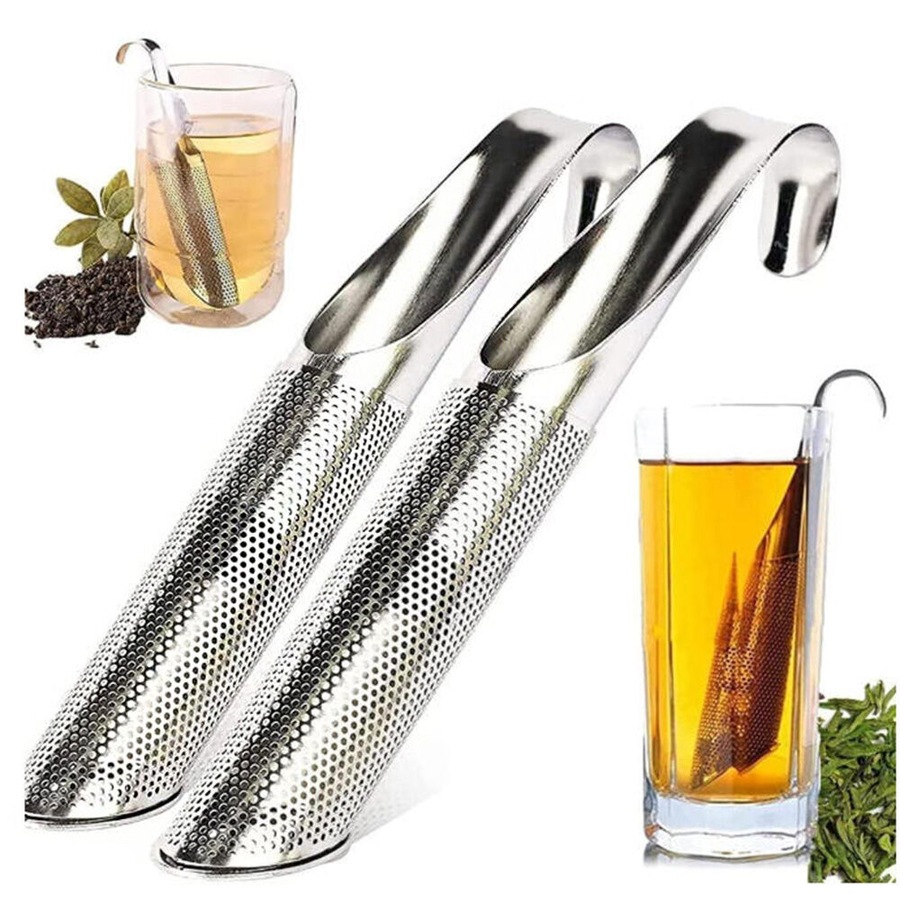 2Pcs Stainless Steel Tea Infuser Filter with Hanging Hook Handle Tea Diffuser for Leaf Teas & Coffee