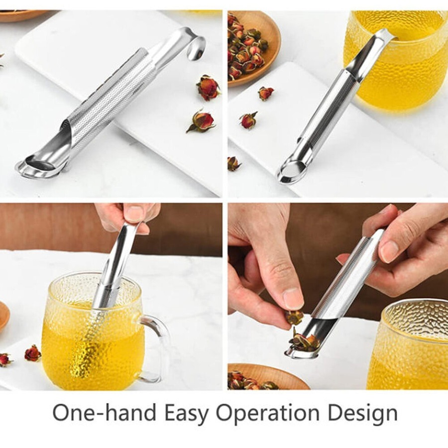 2Pcs Stainless Steel Tea Infuser Filter with Hanging Hook Handle Tea Diffuser for Leaf Teas & Coffee