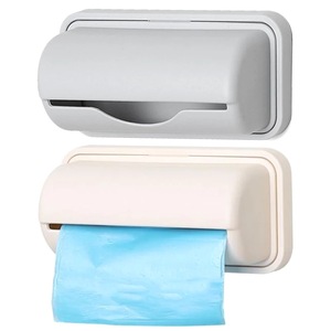 2Pcs Wall Mounted Trash Bags Storage Box Garbage Bag Dispenser for Kitchen