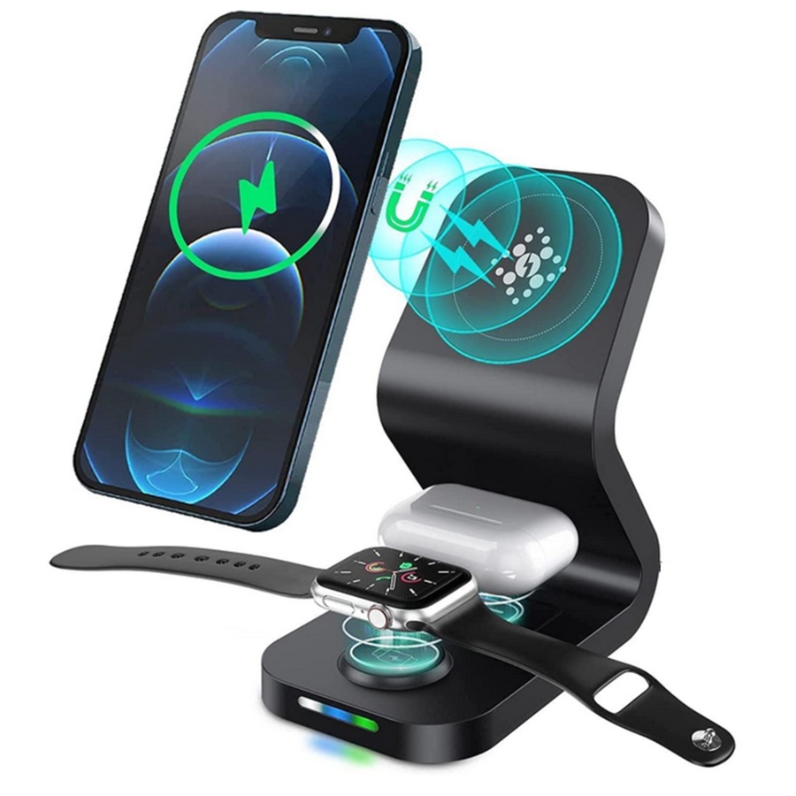 3 in 1 Magnetic Wireless Charger Compatible with MagSafe Charger Stand Dock