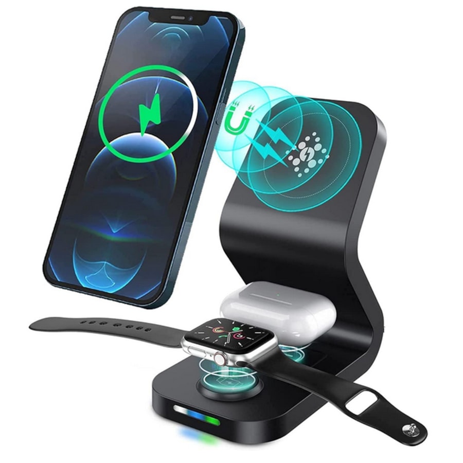 3 in 1 Magnetic Wireless Charger Compatible with MagSafe Charger Stand Dock