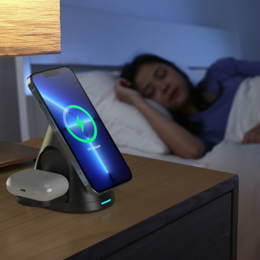 3-in-1 Magnetic Wireless Charger for iPhone, iWatch, AirPods