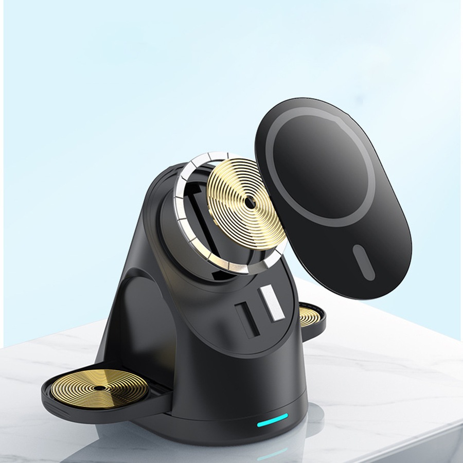 3-in-1 Magnetic Wireless Charger for iPhone, iWatch, AirPods