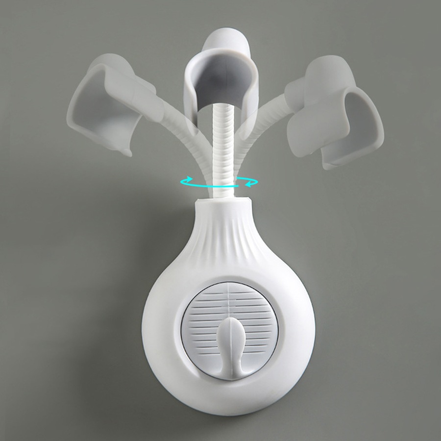 3 Pack Adjustable Bathroom Shower Head Bracket Stand Wall Mount Holder