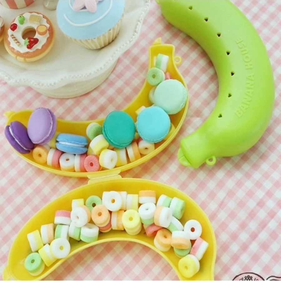 3 Pack Banana Storage Box for Outdoor Travel Cute Banana Case Protector Box