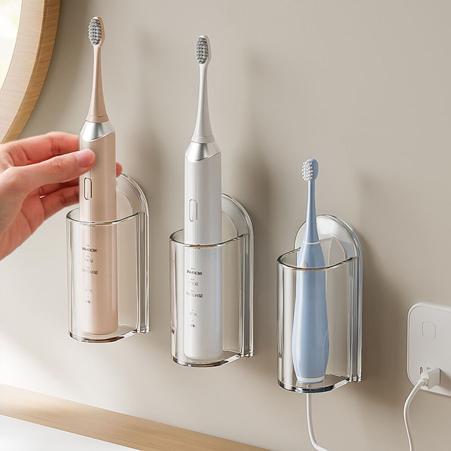 3 Pack Electric Toothbrush Holders Stand Rack Wall-Mounted Toothbrush Holder