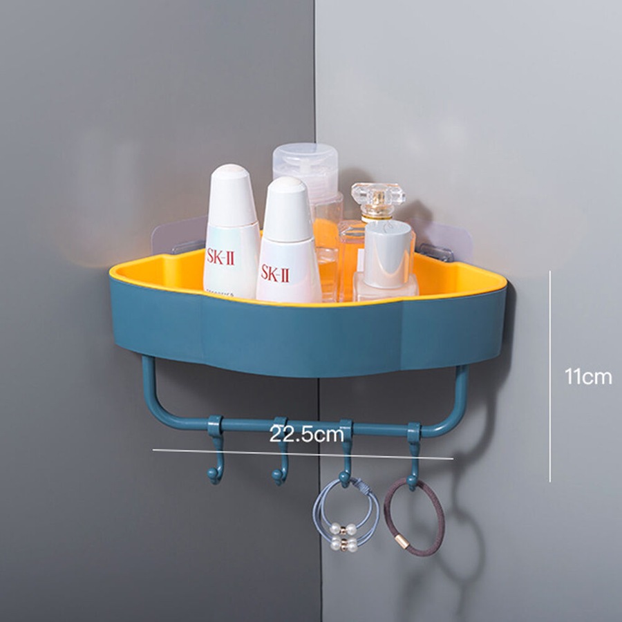 3 Pack Punch-Free Bathroom Shelf Kitchen Household Wall-Mounted Storage Rack