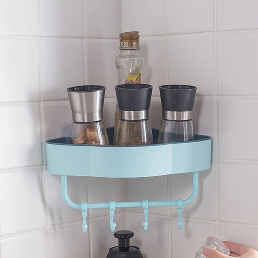 3 Pack Punch-Free Bathroom Shelf Kitchen Household Wall-Mounted Storage Rack