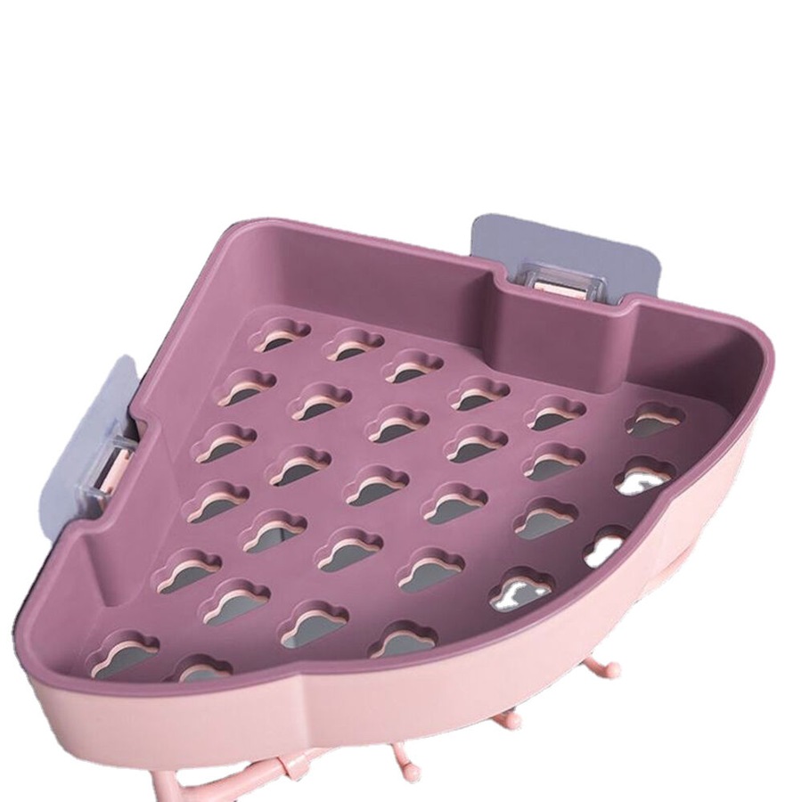 3 Pack Punch-Free Bathroom Shelf Kitchen Household Wall-Mounted Storage Rack