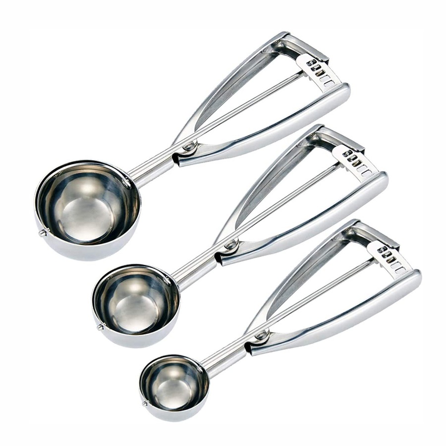 3 pack Stainless steel ice cream spoon fruit scoop
