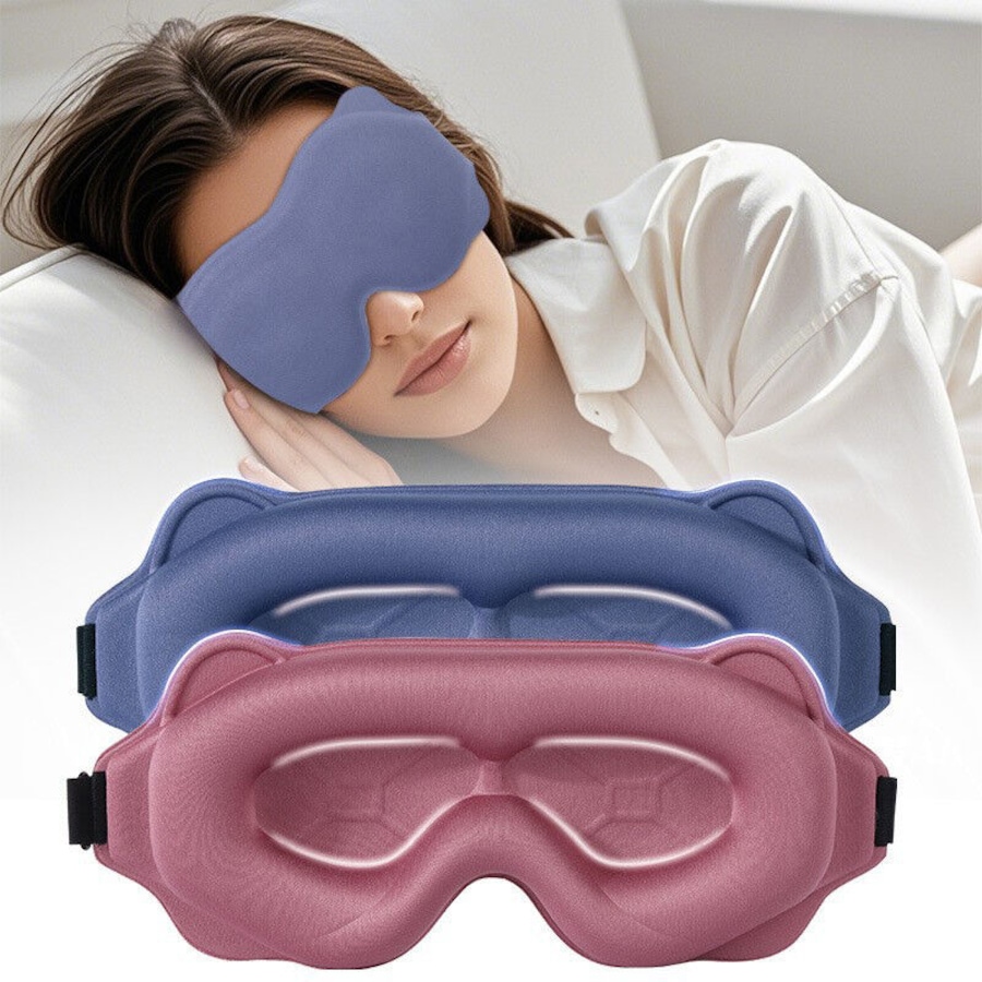 3 Pcs Sleep Mask for Side Sleeper Complete Light Blocking 3D Sleeping Eye Masks