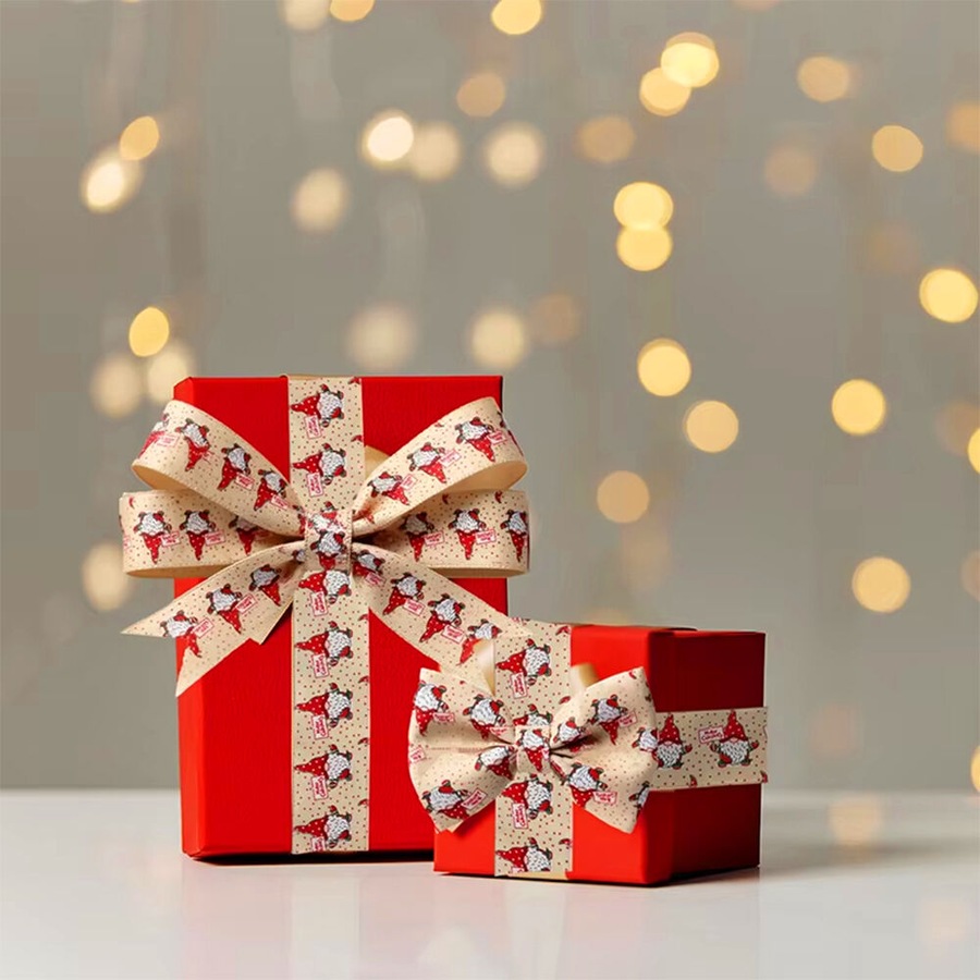 3 Rolls Christmas Ribbon 5M Handmade Gift Box Strap Xmas Tree DIY Bow Ribbon