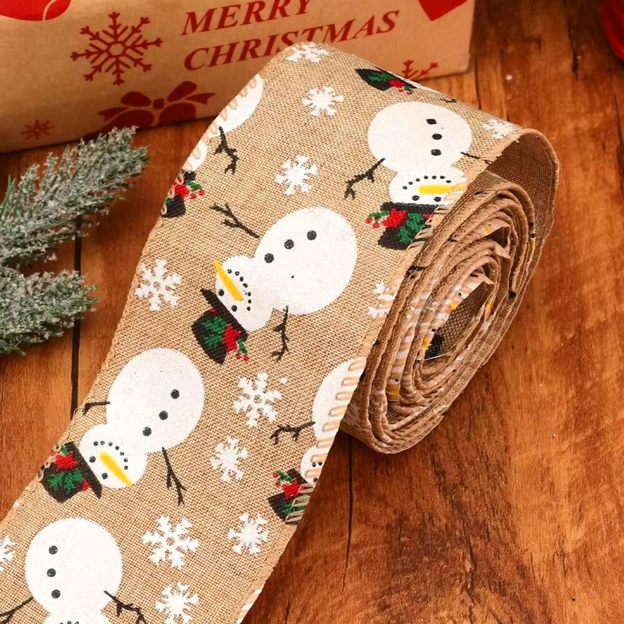 3 Rolls Christmas Ribbon 5M Handmade Gift Box Strap Xmas Tree DIY Bow Ribbon
