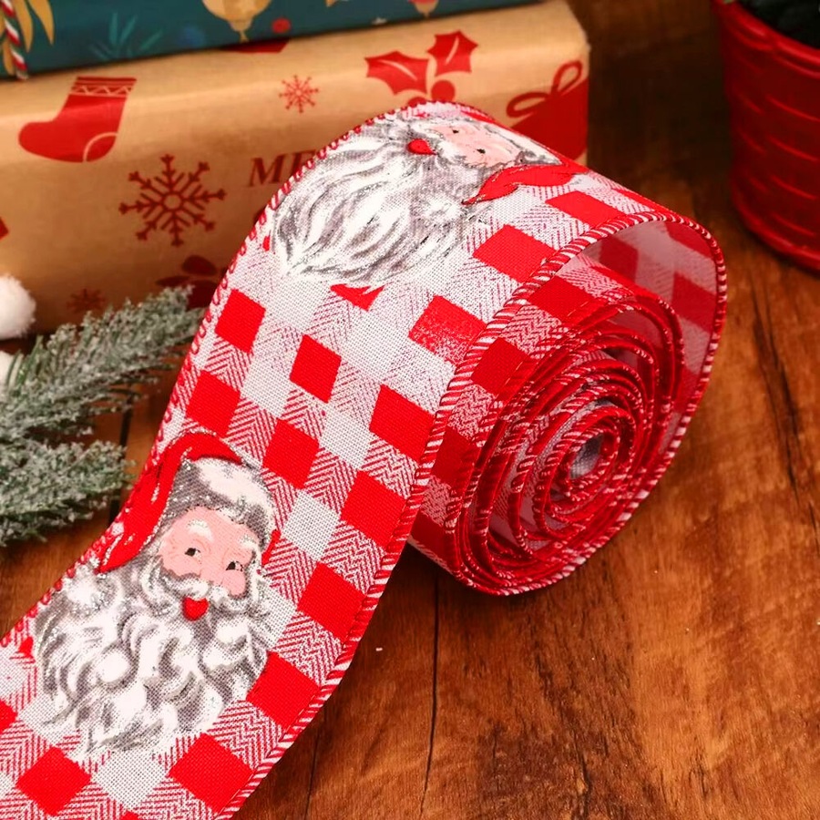 3 Rolls Christmas Ribbon 5M Handmade Gift Box Strap Xmas Tree DIY Bow Ribbon