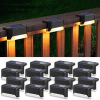 4/16Pcs Solar Deck Lights Solar Step Lights Outdoor Waterproof Solar Fence Lamp