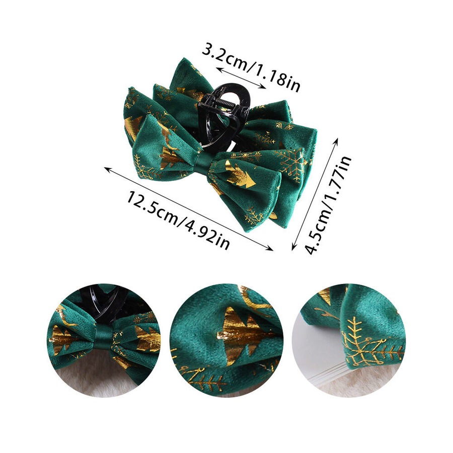 4 Pack Christmas Hair Claw Clip For Women Santa Claus Hair Accessories For Girls