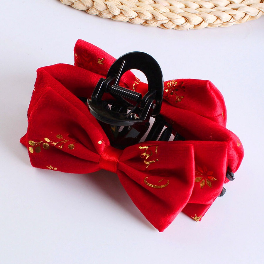 4 Pack Christmas Hair Claw Clip For Women Santa Claus Hair Accessories For Girls