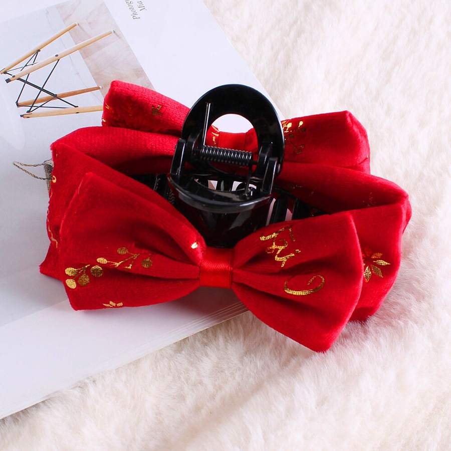 4 Pack Christmas Hair Claw Clip For Women Santa Claus Hair Accessories For Girls