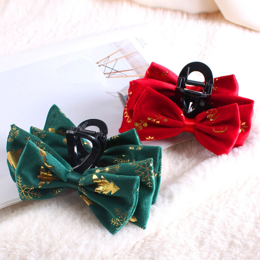 4 Pack Christmas Hair Claw Clip For Women Santa Claus Hair Accessories For Girls