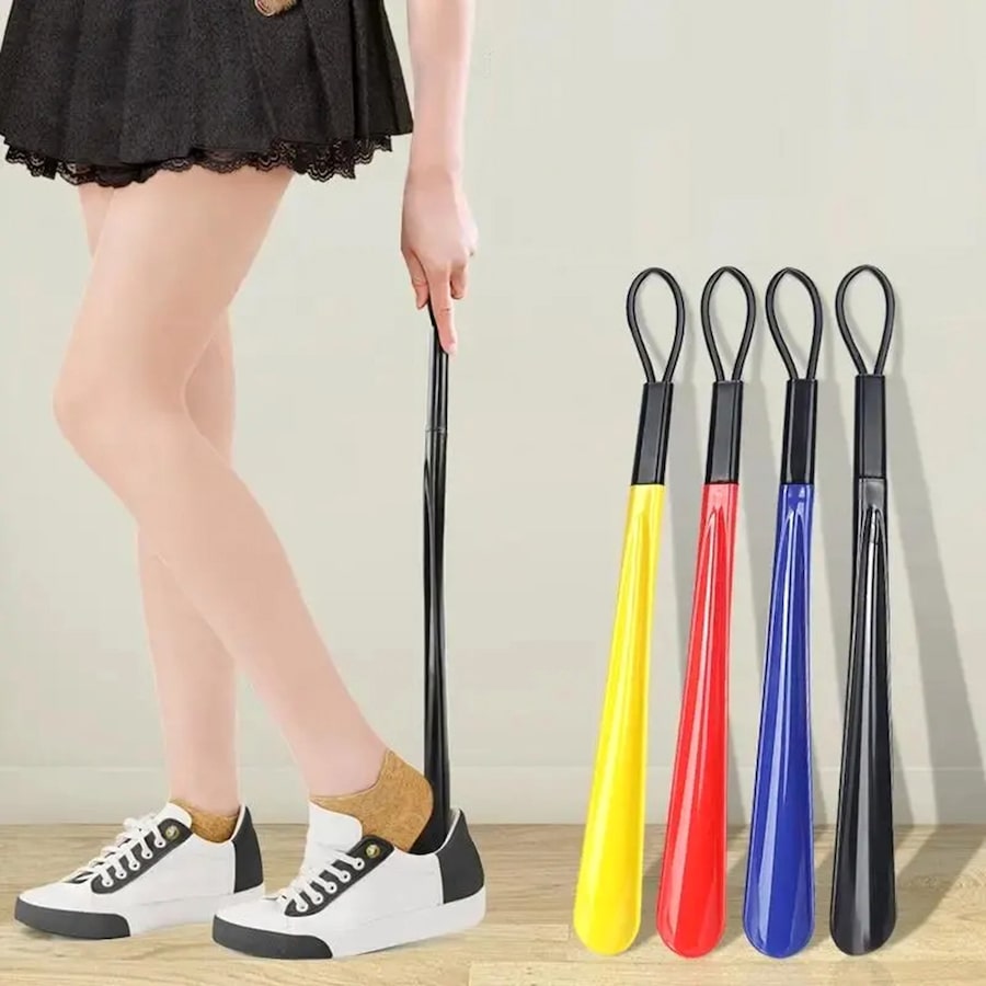 4 Pack Extra Long Shoe Horns Plastic Shoe Horn Spoon Shape Shoehorn Shoe Lifter