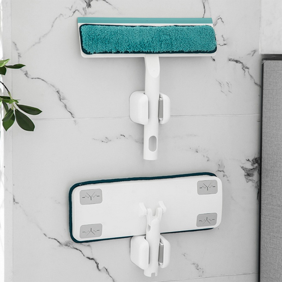 4 Pack Mop Broom Holder Wall Mounted Mop Holder Hanger Mop Hook Organizer