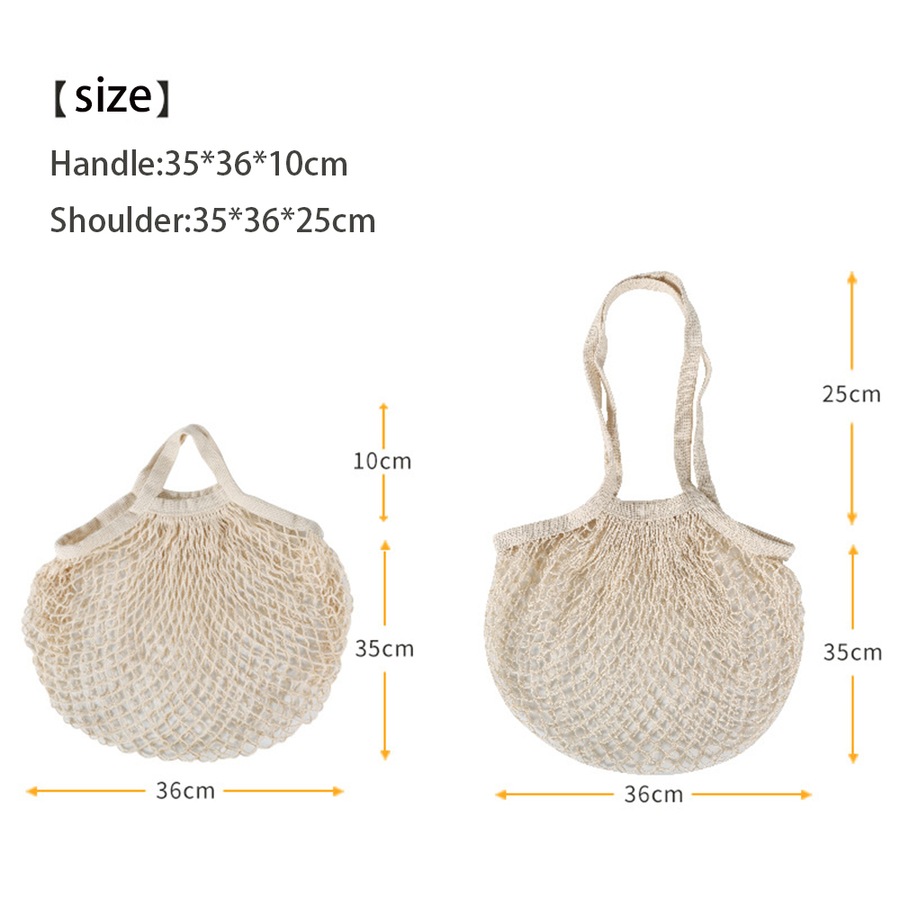 4 Pack Reusable Cotton Mesh Shopping Bags Mesh Bags For Fruit Vegetable