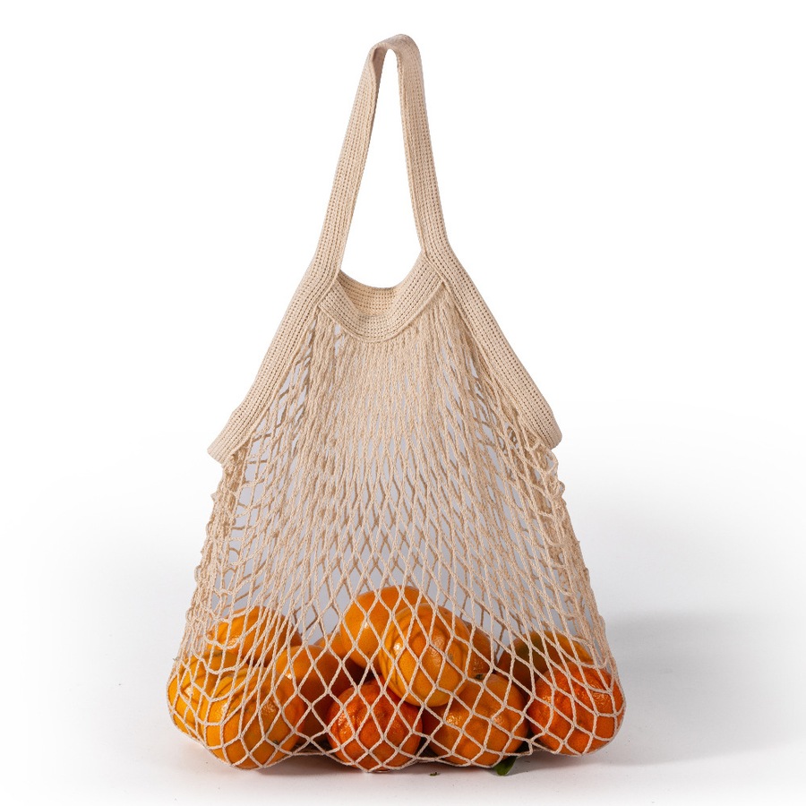 4 Pack Reusable Cotton Mesh Shopping Bags Mesh Bags For Fruit Vegetable