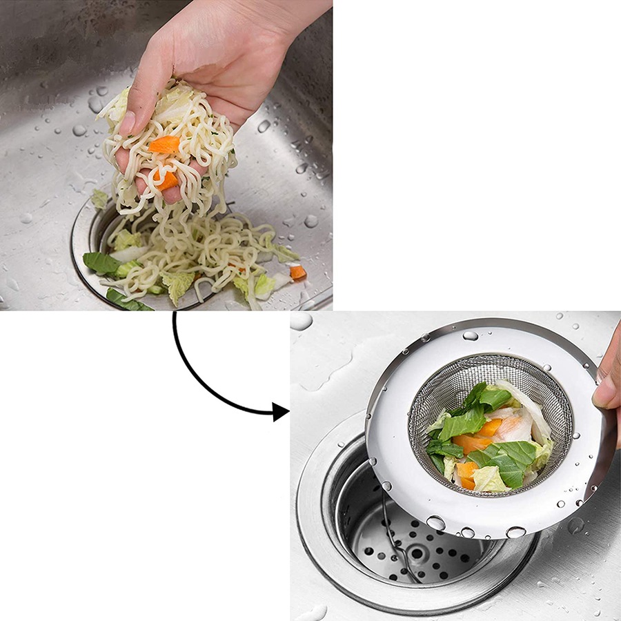 4 pack Stainless steel sink filter screen sewer anti-clogging floor drain