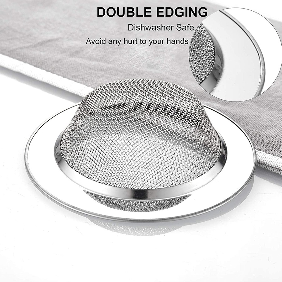 4 pack Stainless steel sink filter screen sewer anti-clogging floor drain