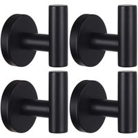 2 Pack Matt Black 304 Stainless Steel Over Shower Glass Door Hooks