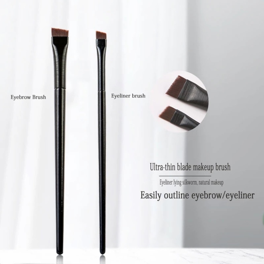 4 Pcs Blade Makeup Brushes Angled Thin Eyebrow Brush Flat Fine Eyeliner Brush