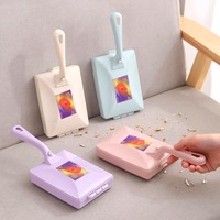 4 Pcs Double Brush Head Cleaning Brush With Trash Collector Carpet Debris Brush