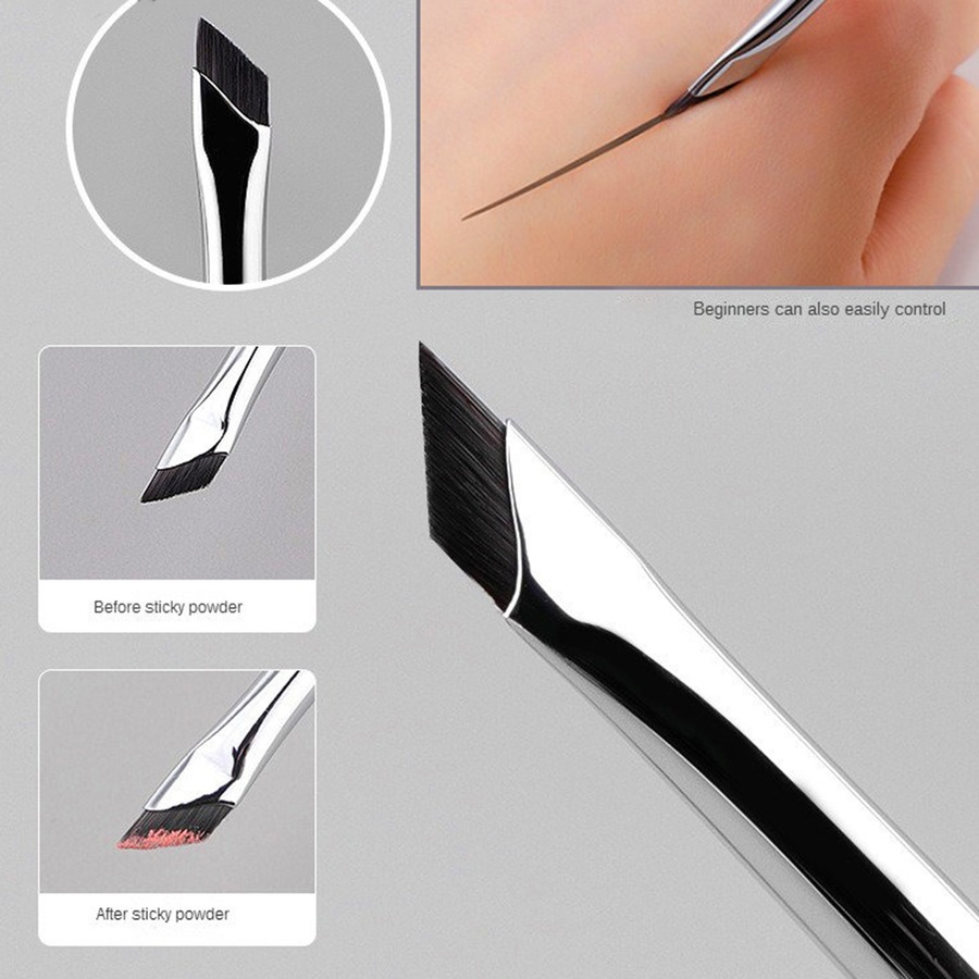 4 Pcs Fine Angled Eyeliner Brush Ultra thin Precision Eye Liner Makeup Brushes