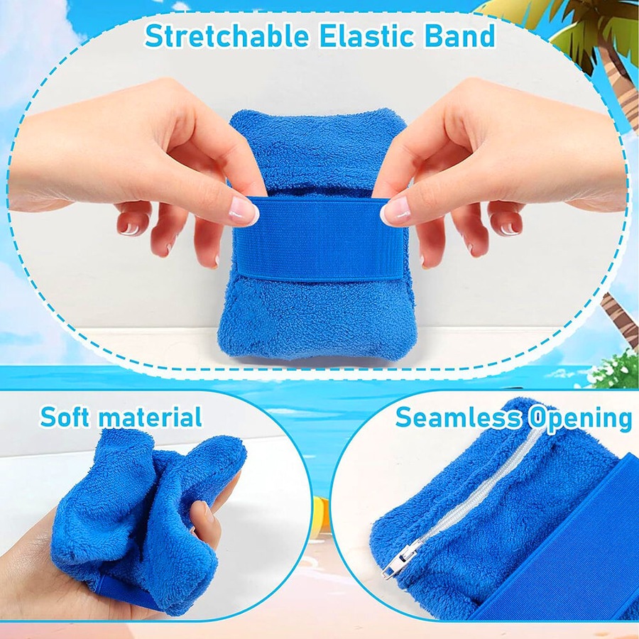4 Pcs Sand Remover For Beach Sand Removal Bag Powder Pouch Sand Remover Brush