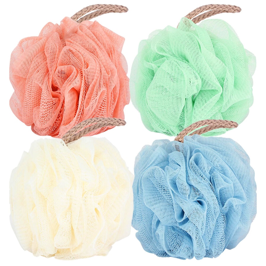 4pack Loofah Bath Sponge Luffa Loofa Body Scrubber Soft Mesh Pouf Wash Puff