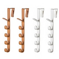 4Pcs Bedroom Door Hanger Clothes Hanging Rack Door Storage Organizer Hook