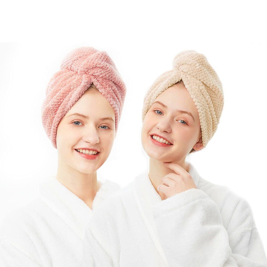 6 Pack Microfiber Hair Towel Wrap For Women Super Absorbent Quick Dry Hair Turban