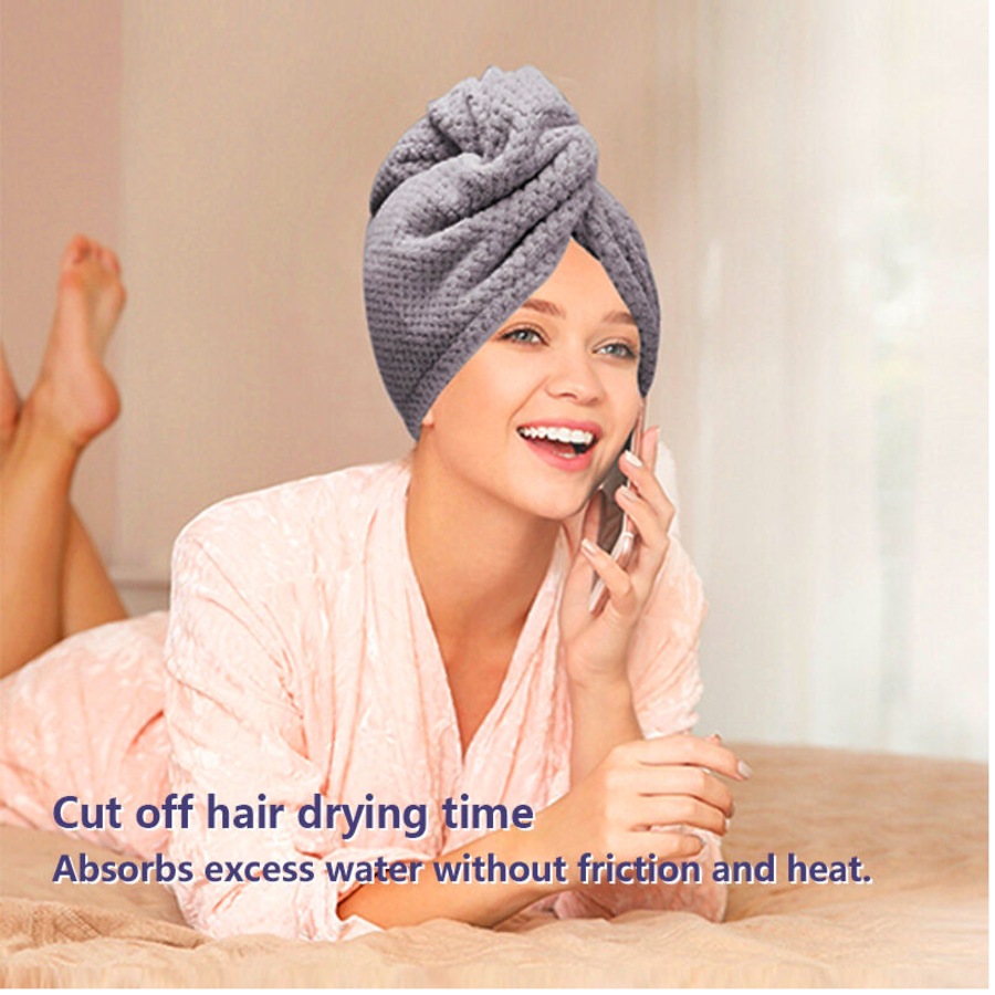 6 Pack Microfiber Hair Towel Wrap For Women Super Absorbent Quick Dry Hair Turban