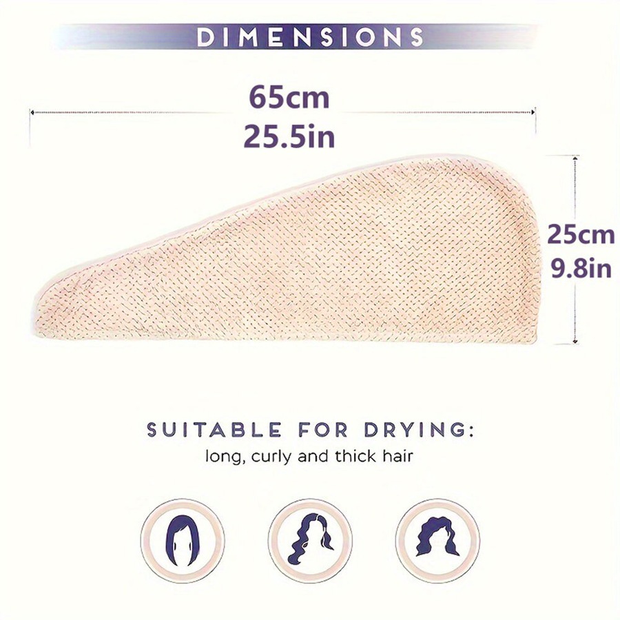 6 Pack Microfiber Hair Towel Wrap For Women Super Absorbent Quick Dry Hair Turban