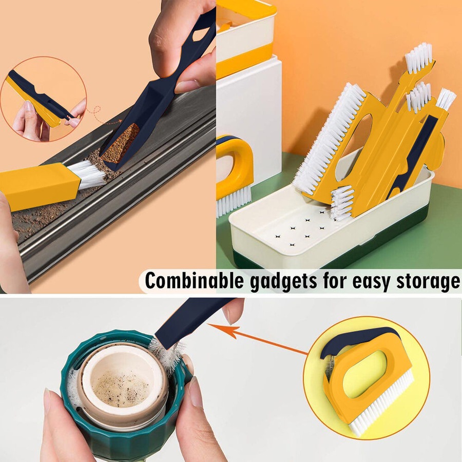 6 PCS Door Window Track Cleaning Brush Crevice Cleaner Groove Gap Cleaning Tools