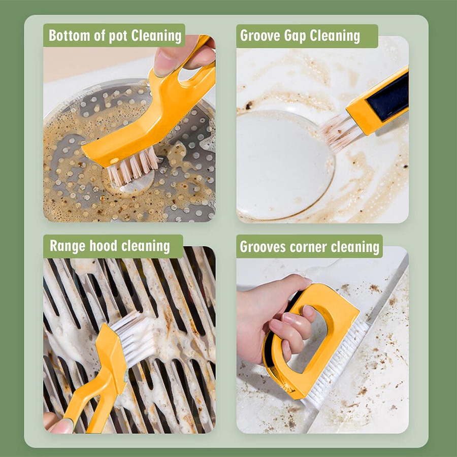 6 PCS Door Window Track Cleaning Brush Crevice Cleaner Groove Gap Cleaning Tools