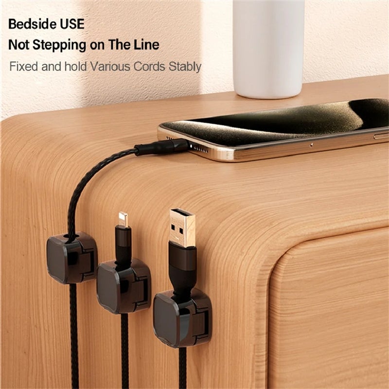 6pcs Soft Electrical Wire Storage Fixed Hider Cord Organizer For