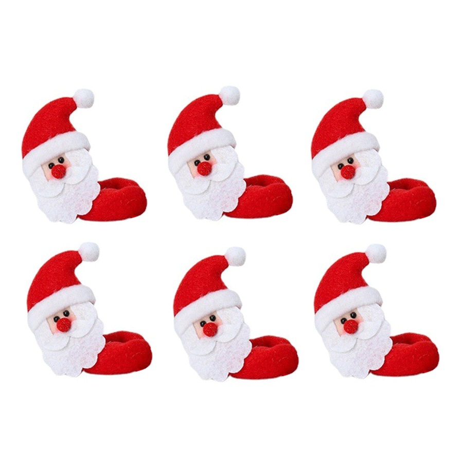 12Pcs Christmas Wine Glass Set Santa Snowman Reindeer Christmas Home Decor