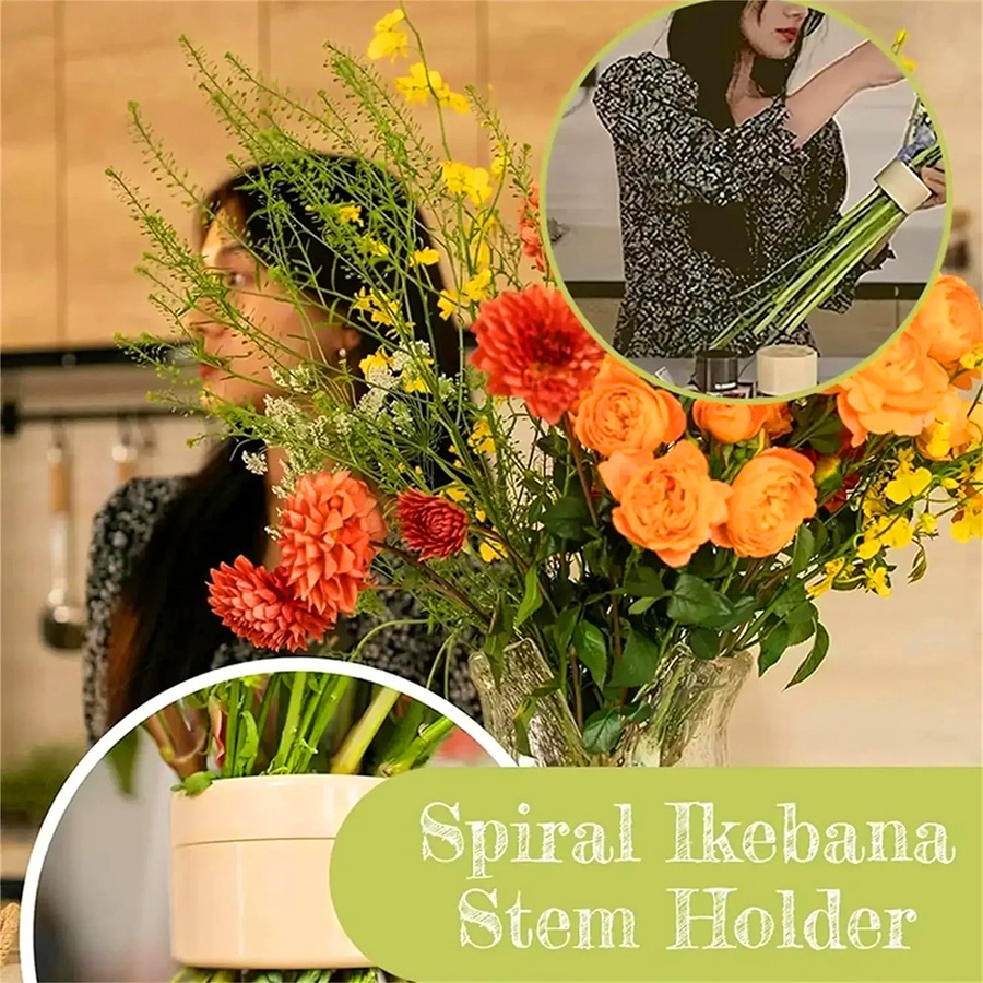 6pcs Spiral Ikebana Stem Holder Stem Holder Vases Flower Arrangement Holder
