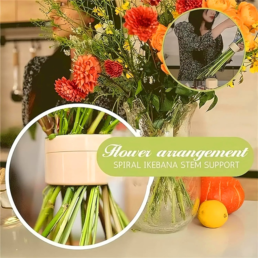 6pcs Spiral Ikebana Stem Holder Stem Holder Vases Flower Arrangement Holder