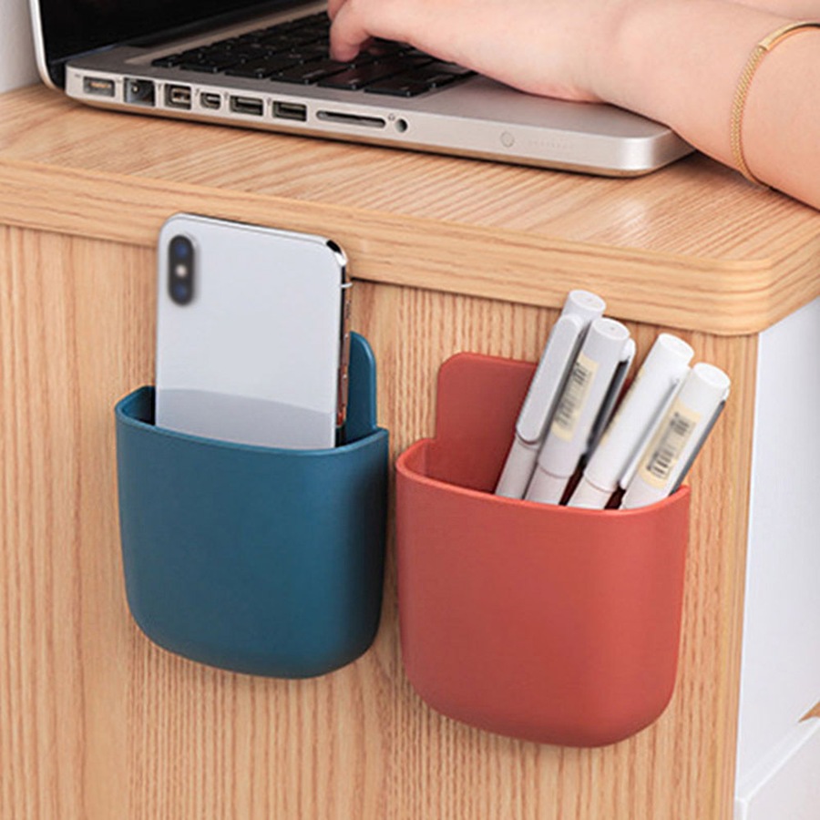 6pcs Wall Mounted Storage Box Remote Control Organizer Case