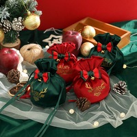 8PCS Christmas Gift Bag Christmas Apple Storage Bag Christmas Eve Candy Bag