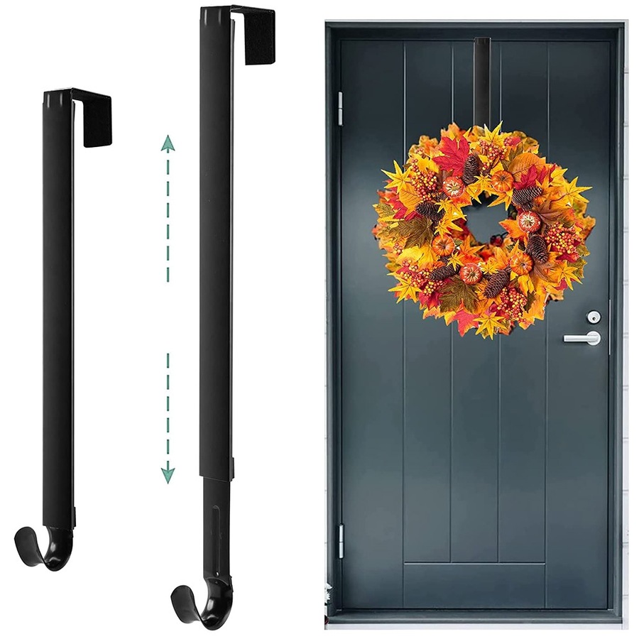 Adjustable Over The Door Wreath Hook Hanger for Christmas Wreath Decorations