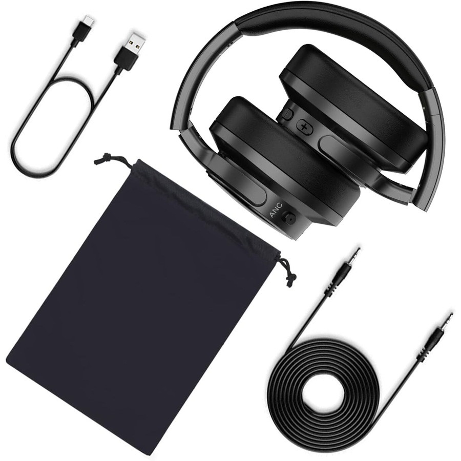 AUSDOM E9 Active Noise Cancelling Headphones Wireless Bluetooth Foldable Over Ear Headphones